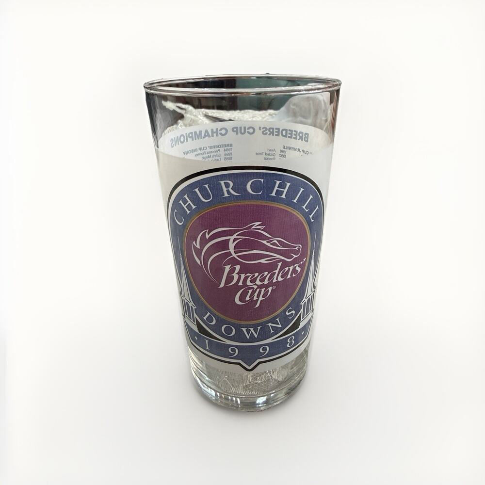 Vintage 90s Horse Girl 1998 Breeders' Cup Churchill Downs Libbey Glass Cottage